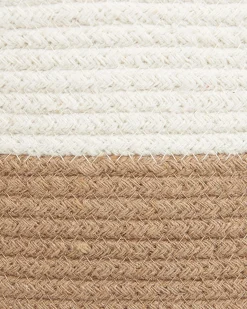 Sale Beliani Cestino ARDESEN Cotone Naturale Beige Bianco Naturale