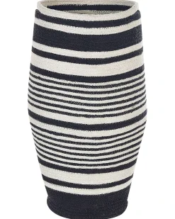 Sale Beliani Cestino ARRAH Cotone Nero/Bianco Bianco Nero