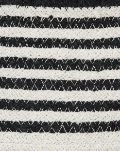 Sale Beliani Cestino ARRAH Cotone Nero/Bianco Bianco Nero