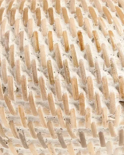 Outlet Beliani Cestino BILA Rattan Naturale Bianco Naturale