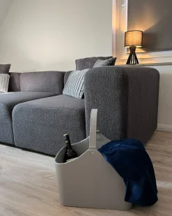 Best Beliani Cestino ELAM Pelle sintetica chiaro Grigio