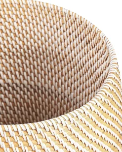 Outlet Beliani Cestino GADIS Rattan Naturale Bianco Naturale