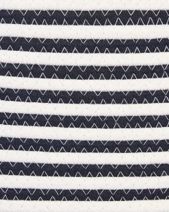 Best Beliani Cestino ICHKA Cotone Nero/Bianco Bianco Nero