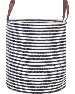 Best Beliani Cestino ICHKA Cotone Nero/Bianco Bianco Nero