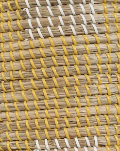 Sale Beliani Cestino MONGCAI Alghe marine Naturale Bianco Beige Naturale Giallo