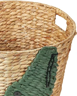 Outlet Beliani Cestino per bambini Coccodrillo LOXTON Vimini Naturale Beige Naturale Verde