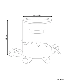Clearance Beliani Cestino per bambini Dinosauro BAGNU Cotone Blu Blu Nero