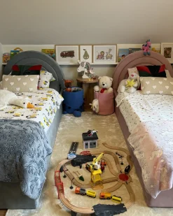 Clearance Beliani Cestino per bambini Dinosauro BAGNU Cotone Blu Blu Nero