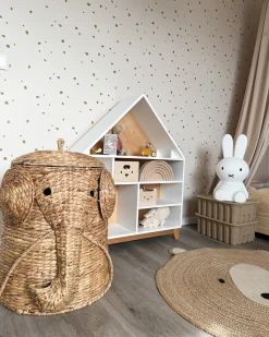Outlet Beliani Cestino per bambini Elefante DOGON Vimini Naturale Beige Naturale