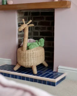 New Beliani Cestino per bambini Giraffa HAINAN Rattan Naturale Beige Naturale