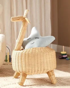 New Beliani Cestino per bambini Giraffa HAINAN Rattan Naturale Beige Naturale