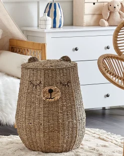 Discount Beliani Cestino per bambini Orsacchiotto FULAN Alghe marine Naturale Beige Naturale