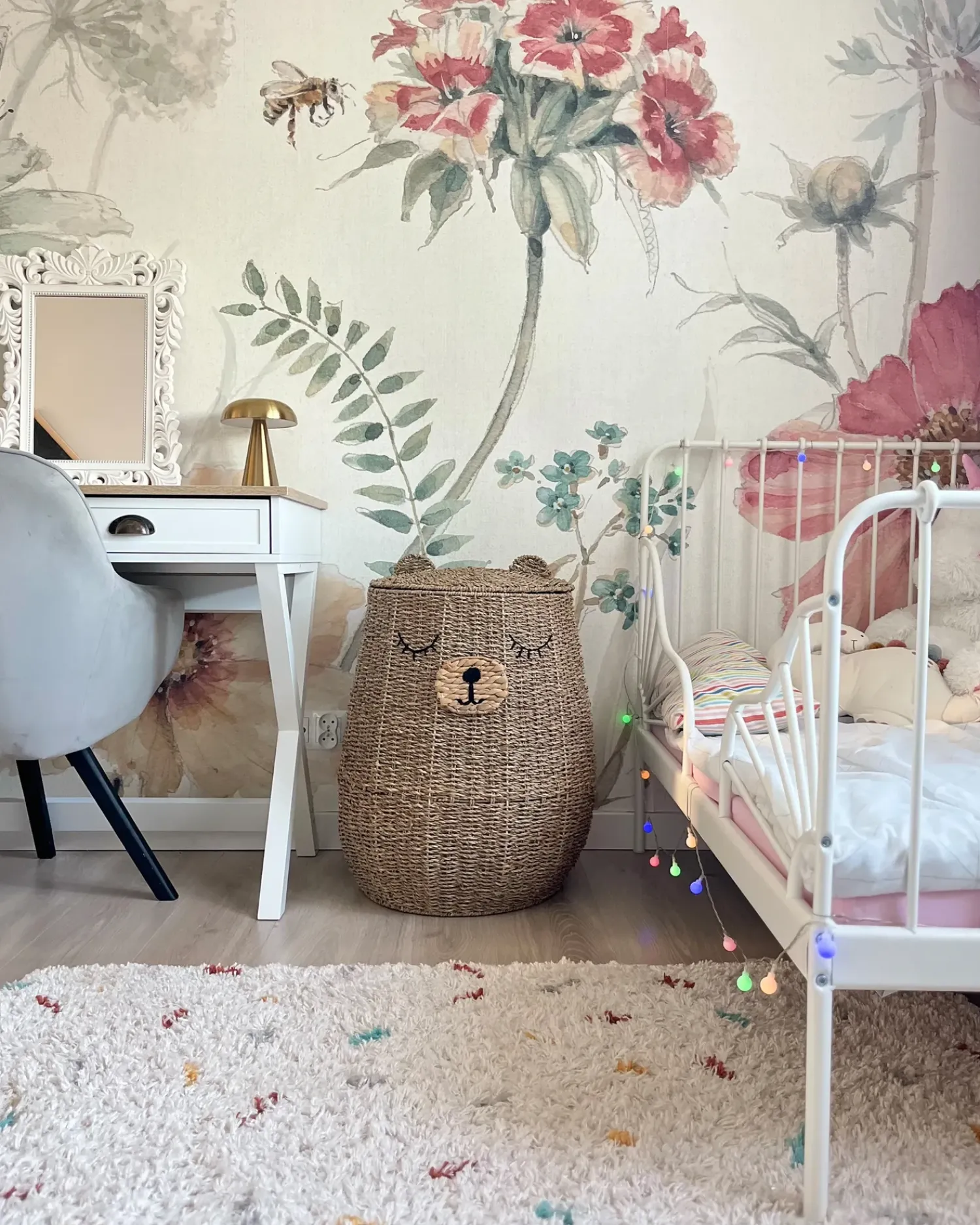 Discount Beliani Cestino per bambini Orsacchiotto FULAN Alghe marine Naturale Beige Naturale