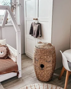Sale Beliani Cestino per bambini Orsacchiotto SAMBUR Vimini Naturale Beige Naturale