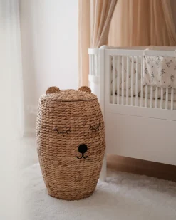 Sale Beliani Cestino per bambini Orsacchiotto SAMBUR Vimini Naturale Beige Naturale