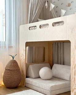 Discount Beliani Cestino per bambini Pera VAGSOY Rattan Naturale Beige Naturale Verde