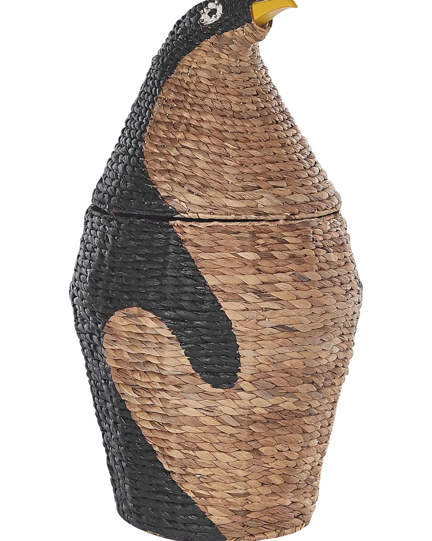 New Beliani Cestino per bambini Pinguino HADZABE Vimini Naturale Beige Naturale Nero