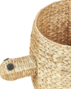 Hot Beliani Cestino per bambini Tartaruga MONTAGU Vimini Naturale Beige Naturale