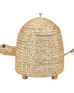 Hot Beliani Cestino per bambini Tartaruga MONTAGU Vimini Naturale Beige Naturale