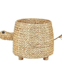 Hot Beliani Cestino per bambini Tartaruga MONTAGU Vimini Naturale Beige Naturale