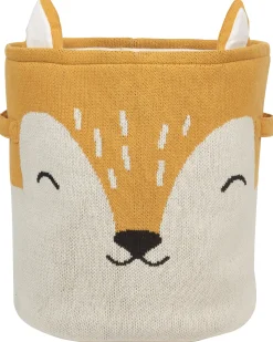 Clearance Beliani Cestino per bambini Volpe HARRORI Cotone Beige Beige Arancione