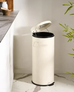 New Beliani Cestino per i rifiuti 30 L ECOAURA Metallo Beige