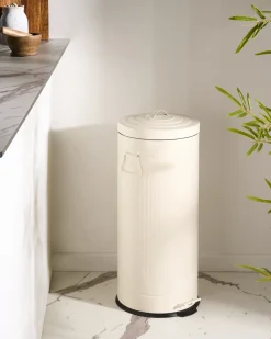 New Beliani Cestino per i rifiuti 30 L ECOAURA Metallo Beige