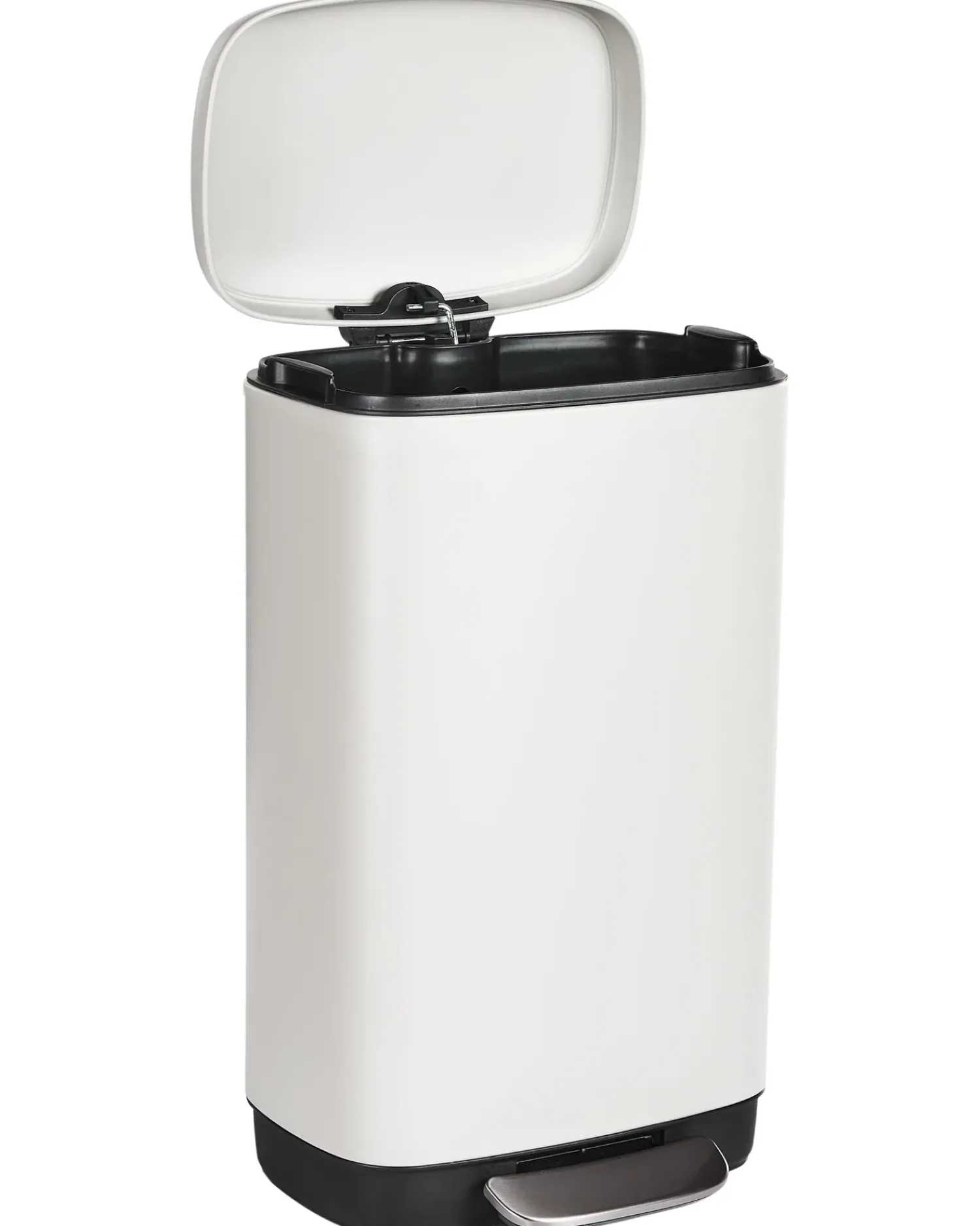 New Beliani Cestino per i rifiuti 30 L ECOCOLLECT Metallo Bianco