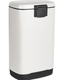 New Beliani Cestino per i rifiuti 30 L ECOCOLLECT Metallo Bianco
