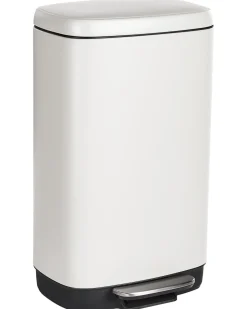 New Beliani Cestino per i rifiuti 30 L ECOCOLLECT Metallo Bianco