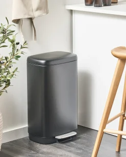 Online Beliani Cestino per i rifiuti 30 L ECOCOLLECT Metallo Nero