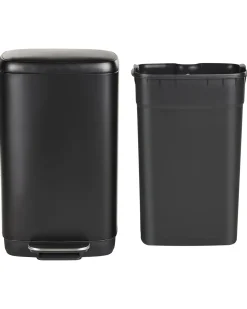 Online Beliani Cestino per i rifiuti 30 L ECOCOLLECT Metallo Nero