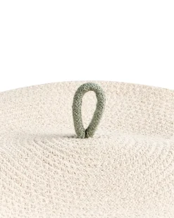 Online Beliani SILOPI Cotone Beige chiaro/Verde Beige Verde