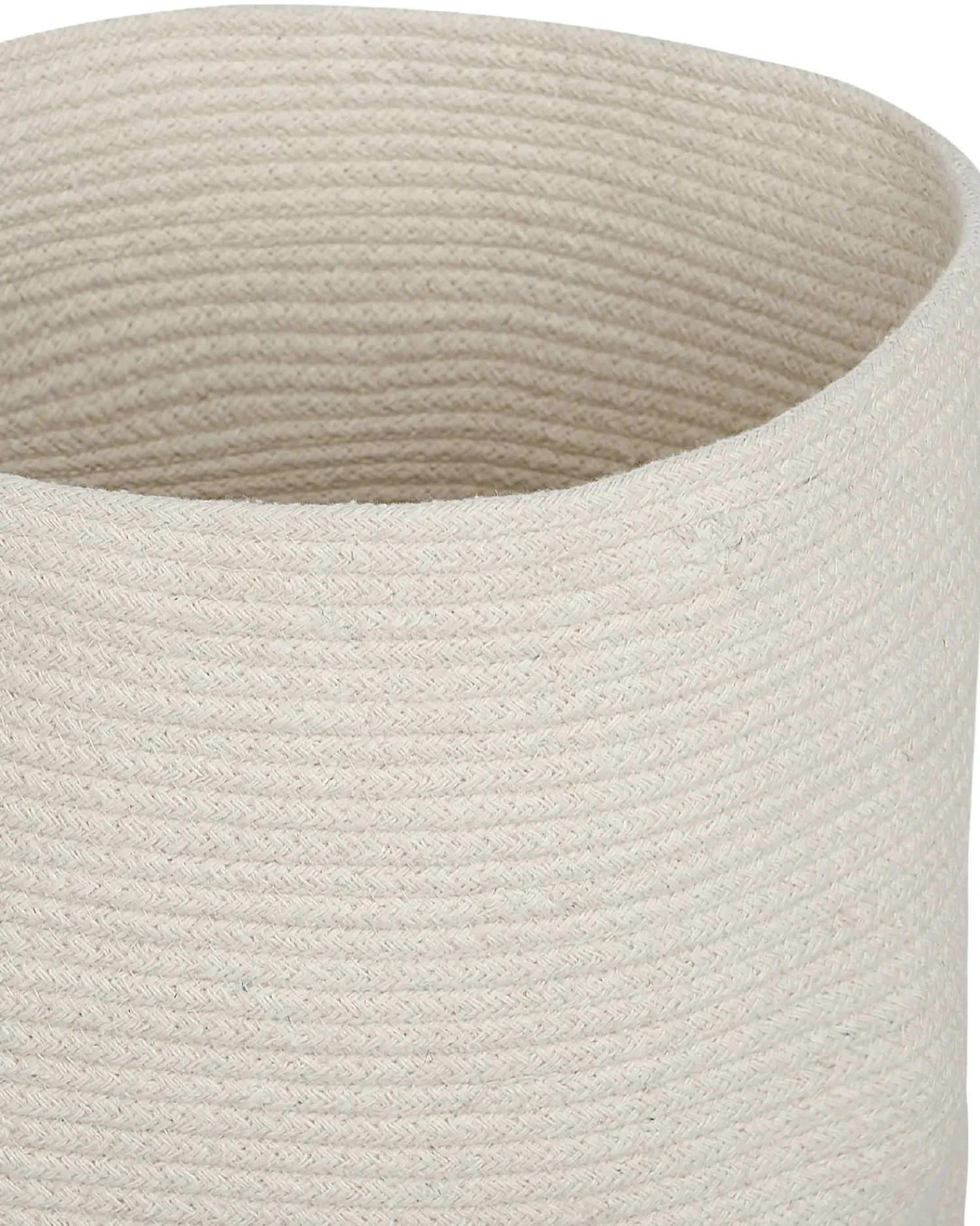 New Beliani Cestino SILOPI Cotone sporco Bianco