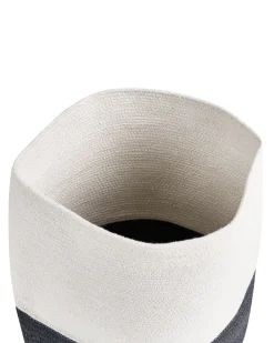 Beliani SILOPI Cotone Bianco/Grigio scuro Bianco Grigio