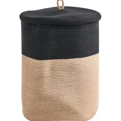 Online Beliani SILOPI Cotone Nero/Beige Beige Nero