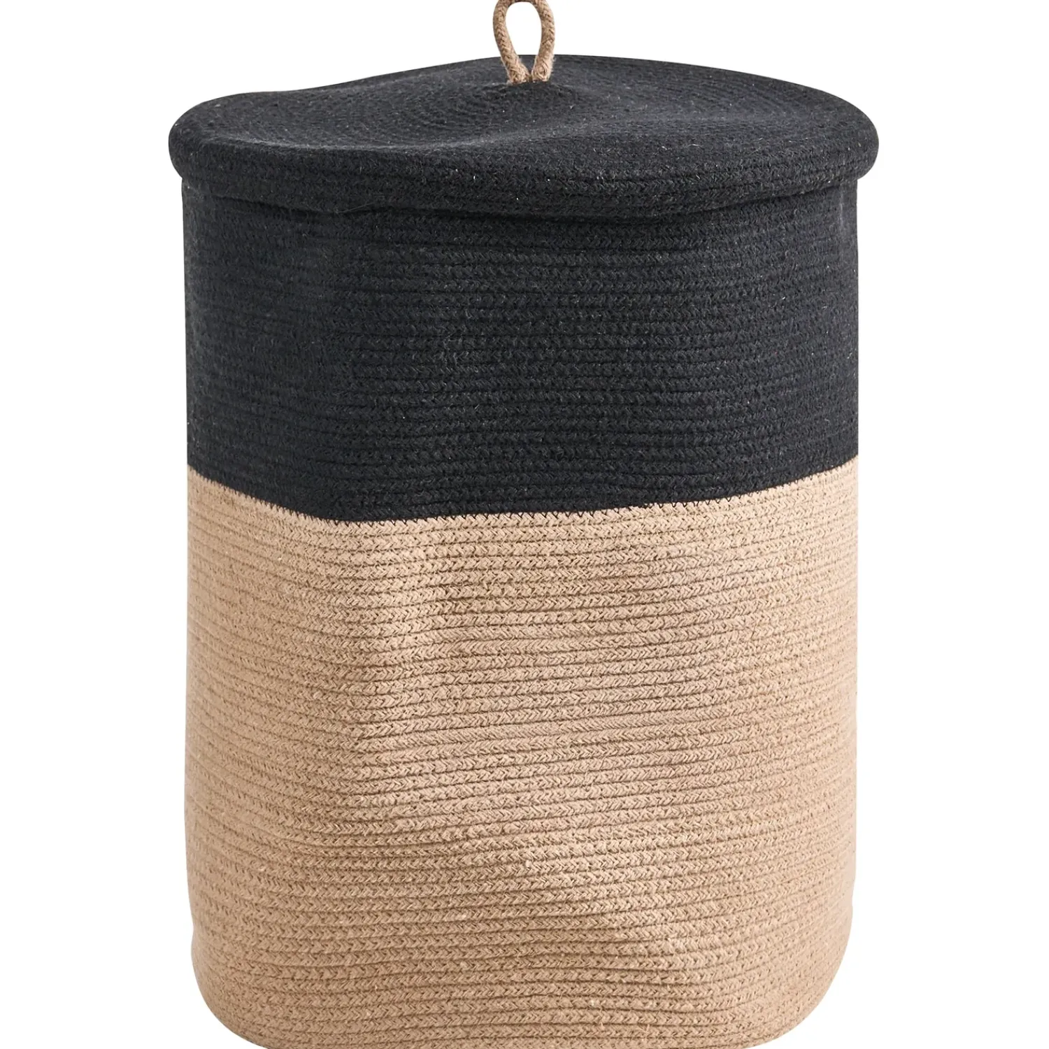 Online Beliani SILOPI Cotone Nero/Beige Beige Nero