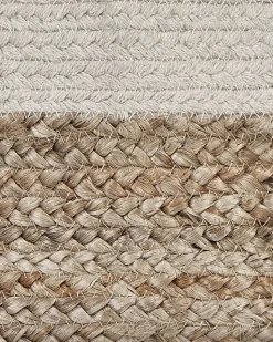 Best Beliani Cestino SONIPAT Iuta Naturale Bianco Beige Naturale