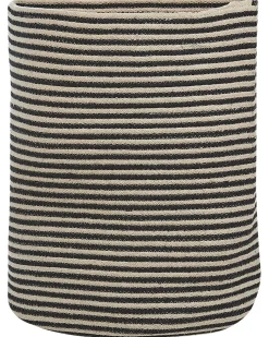 Best Beliani Cestino YERKOY Cotone Nero Beige Nero
