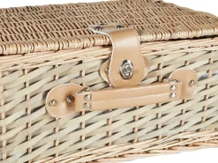 Best Beliani Cesto da Picnic CLEMENTINE Vimini Naturale Marrone Naturale Verde