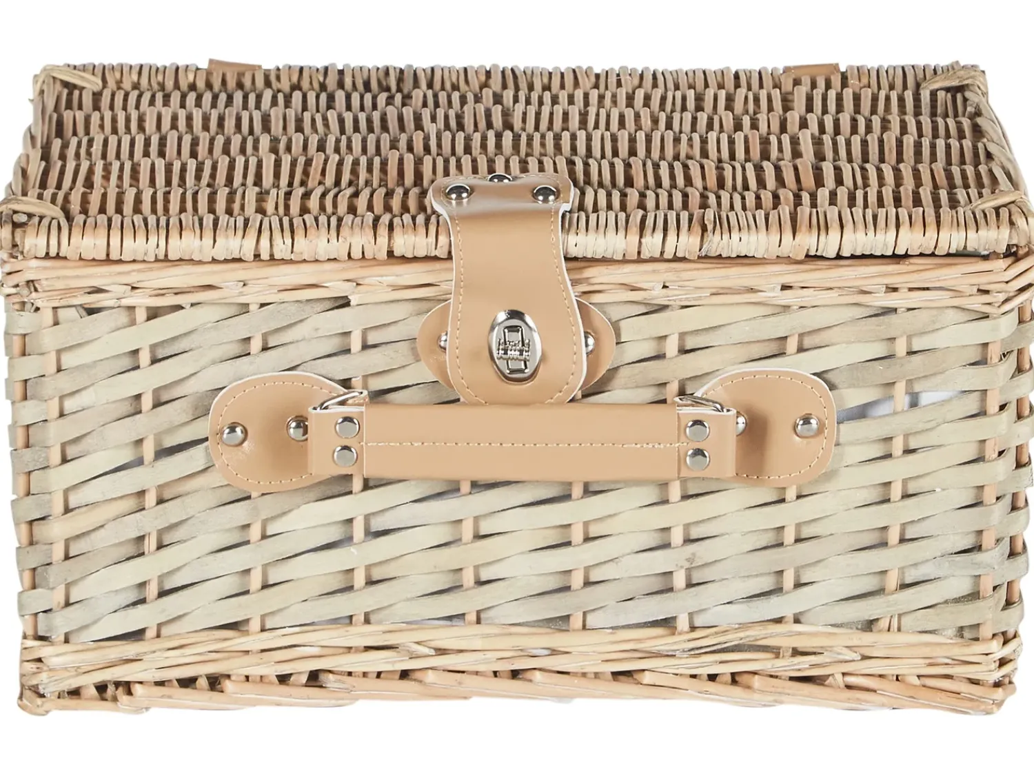 Best Beliani Cesto da Picnic CLEMENTINE Vimini Naturale Marrone Naturale Verde