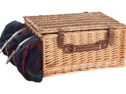 Sale Beliani Cesto da Picnic CREPES Legno Marrone Naturale