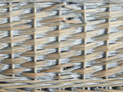 Outlet Beliani Cesto da Picnic GROSEILLE Vimini Grigio Bianco Grigio