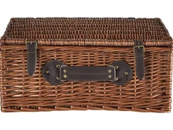 Outlet Beliani Cesto da Picnic PRUNEAU Vimini Marrone Bianco Marrone