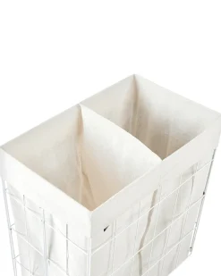 Sale Beliani Cesto per la biancheria Con coperchio APOTERI Metallo 100 L Bianco