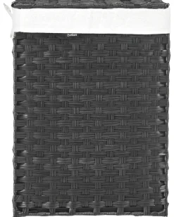Sale Beliani Cesto per la biancheria Con coperchio MUCUBAJI Tessuto Nero 83 L Bianco Nero