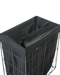 Outlet Beliani Cesto per la biancheria CULPINA Metallo 100 L Nero