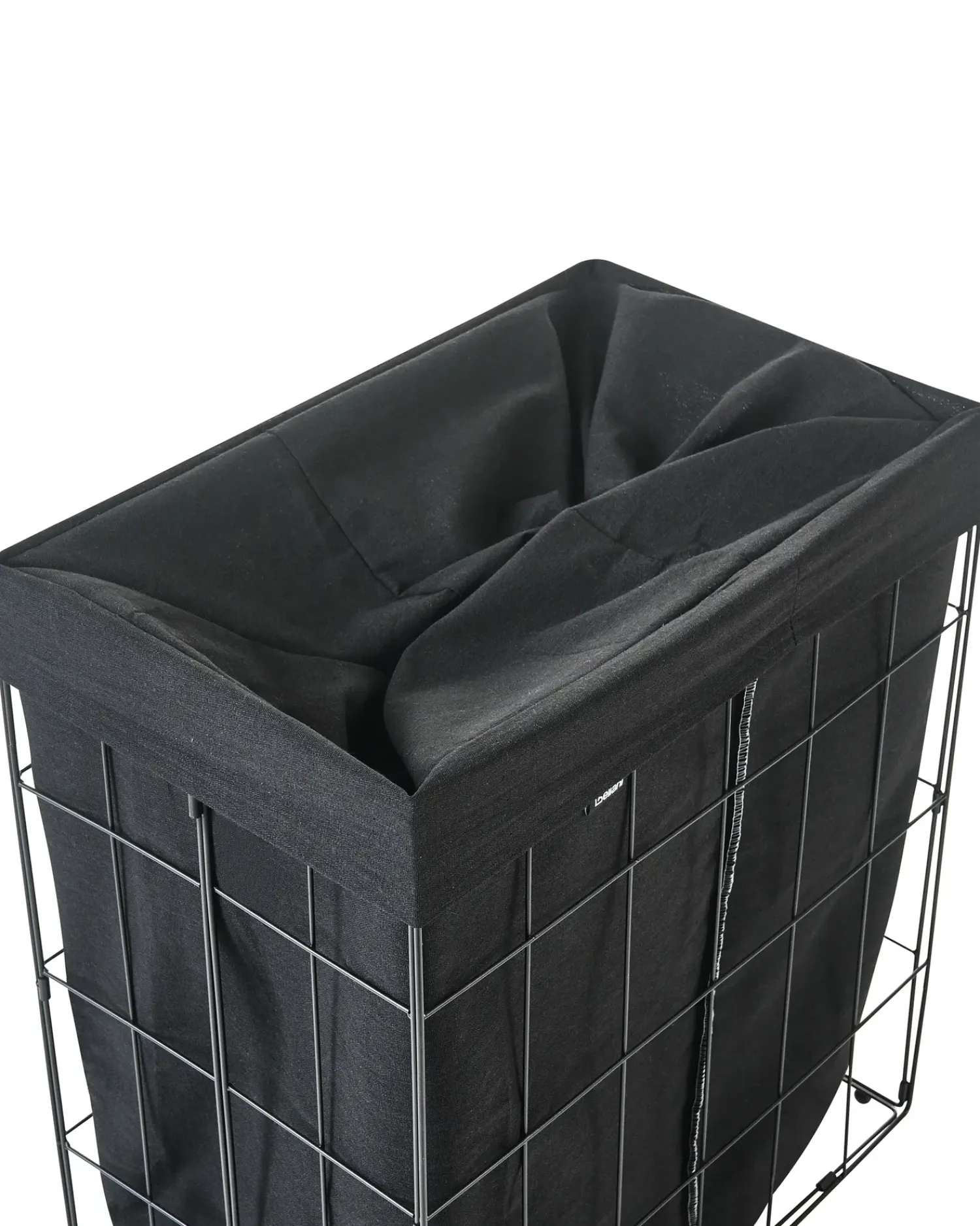 Outlet Beliani Cesto per la biancheria CULPINA Metallo 100 L Nero