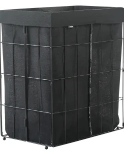 Outlet Beliani Cesto per la biancheria CULPINA Metallo 100 L Nero