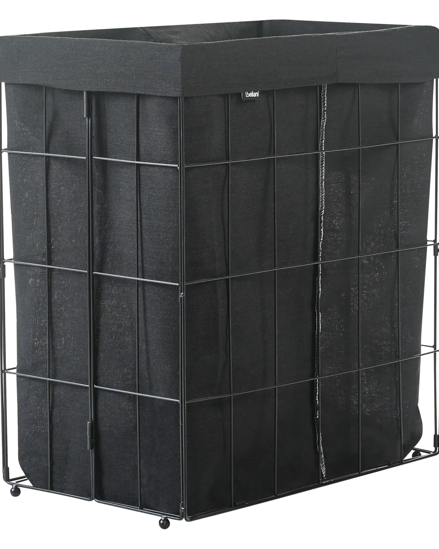 Outlet Beliani Cesto per la biancheria CULPINA Metallo 100 L Nero